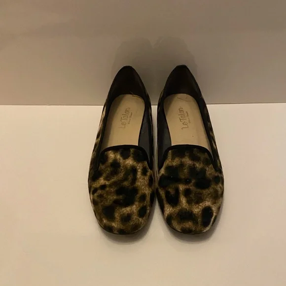 Leopard Print pony hair loafers with - Picture 7 of 11